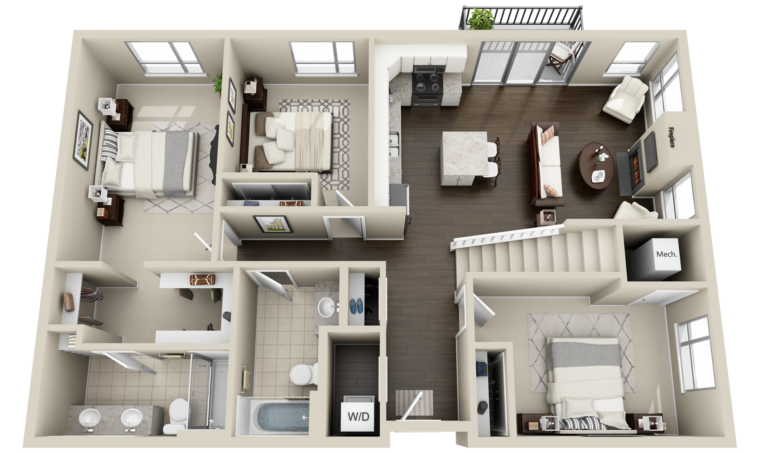 2 Townhomes and Lofts « 3Dplans com