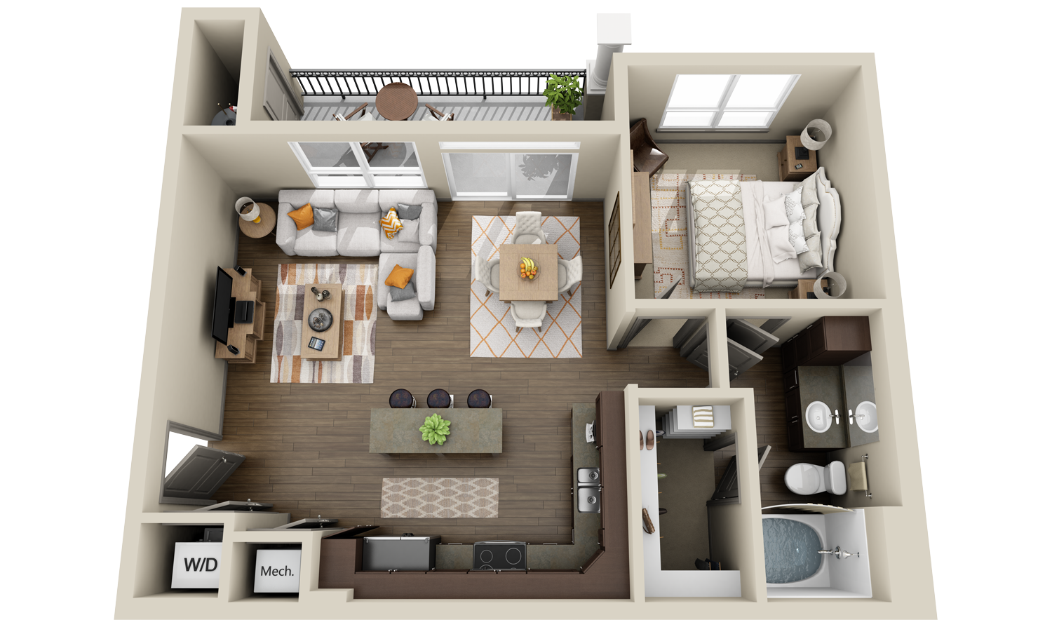 1 Bedroom Small House Plans 3d Autocad Design Pallet