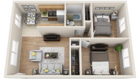 Economy 3D Floor Plans