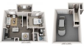 apartment 3d floor plan with dimensions